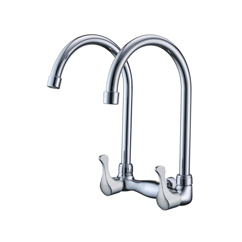FANSKI Full brass Twin Kitchen Wall Sink Tap BM245 *FREE PTFE tape*