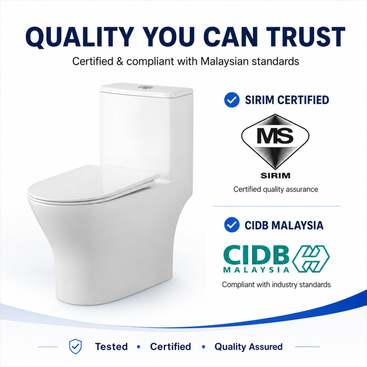 ZELLA S-Trap ONE-PIECE Twister Flush Toilet Bowl 250mm Full Set Accessories Heavy Duty Up to 200kg Best For Hotel/Airbnb/Home Use C654 S-Trap