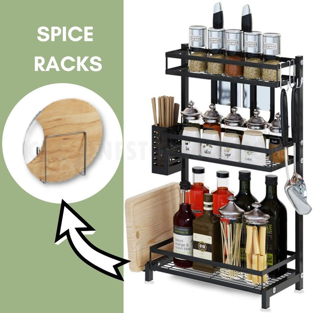ADD ON Chopping Board Holder Letter Holder Hanging Design Detachable Board Holder Iron Storage Rack
