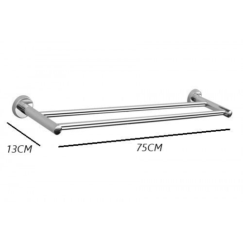75cm Stainless Steel Single/Double Towel Bar With Stainless Steel Fixing Screws Towel Rail Bathroom