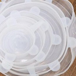 6Pcs/Set Silicone Stretch Lids Reusable Airtight Food Wrap Covers