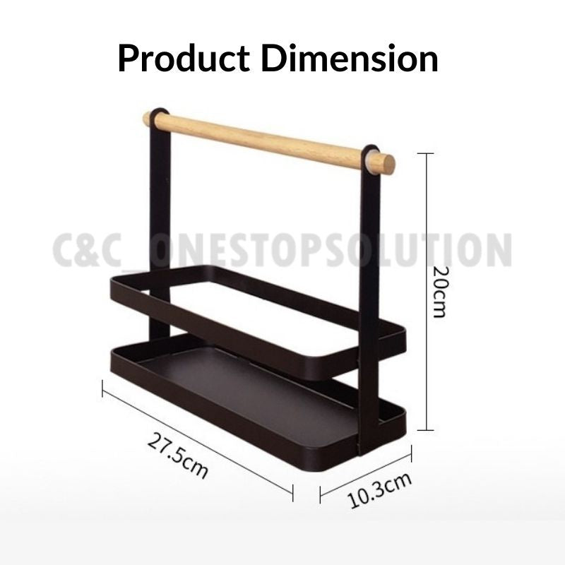 C&C Kitchen Organizer Rak Serbaguna Kitchen Storage Rack Rak Dapur Spice Rack Seasoning Rack Kitchen Shelf Steel Rack