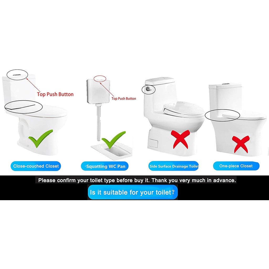 Flush Valves Set Bathroom Toilet Flusher Replacement Kit Water Tank Inlet Drain Valve Switch Outlet Flush