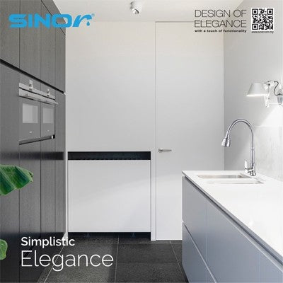 Sinor S-7123-P Kitchen Faucet Flexible Spout Arc Pillar Mounted Water Sink Tap