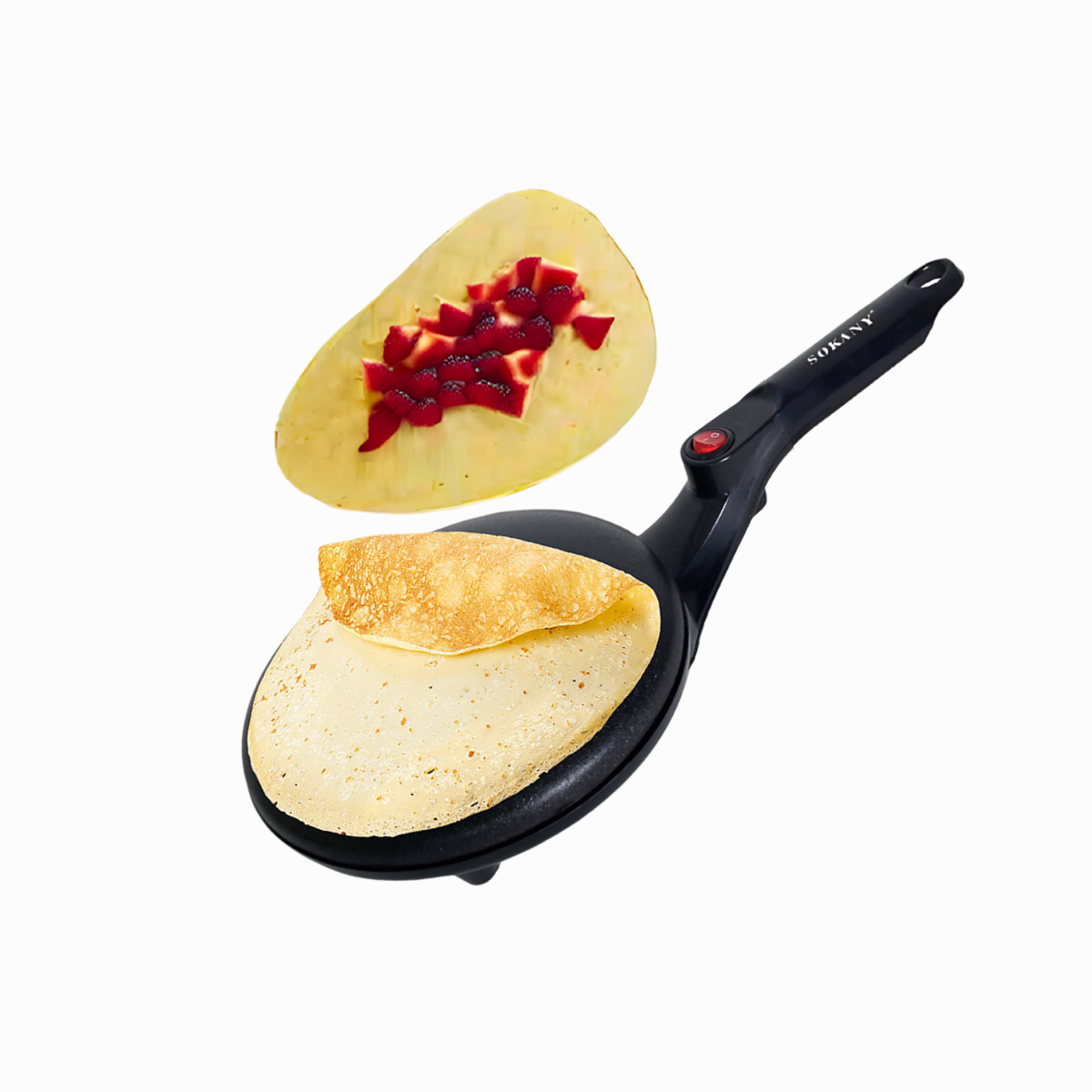 C&C Non-Stick Electric Crepe Pancake Maker Cooking Pan Popiah Maker Grill Pan Mesin Roti Jala