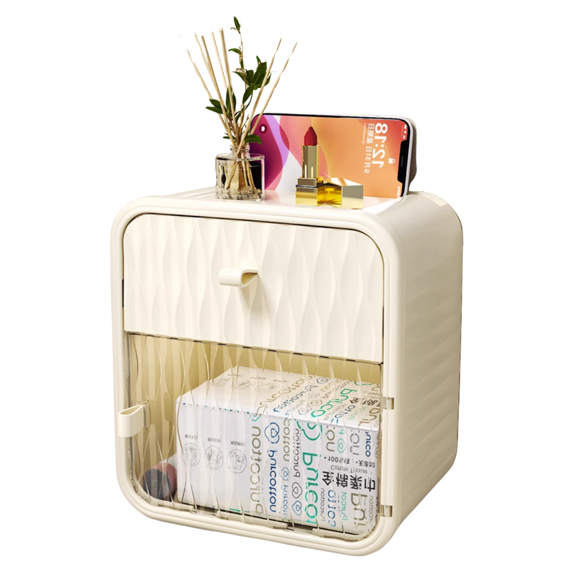 C&C Toilet Paper Tissue Holder Box Wall-mounted Bathroom Storage Box Multi Storage Drawer Toilet Paper Rack Tisu Tandas