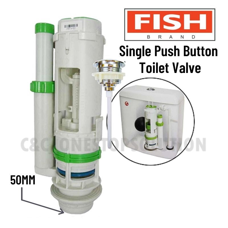 Single Push Button Toilet Flush Valve Toilet Water Tank Valve Toilet Water Tank Flush WC Cistern For Toilet Fittings