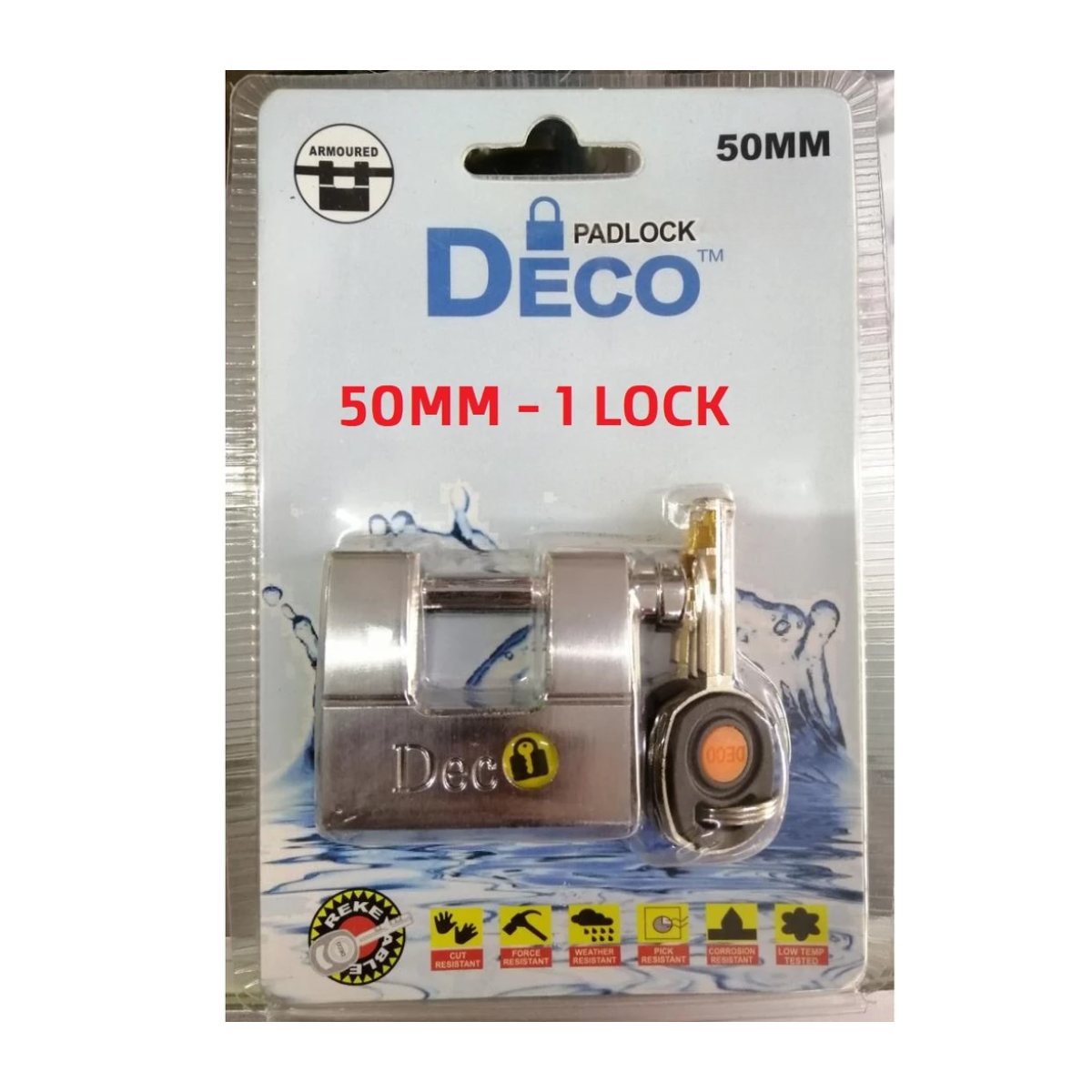 DECO ARMOURED PADLOCK HEAVY DUTY 50MM / 60MM / REKEYABLE