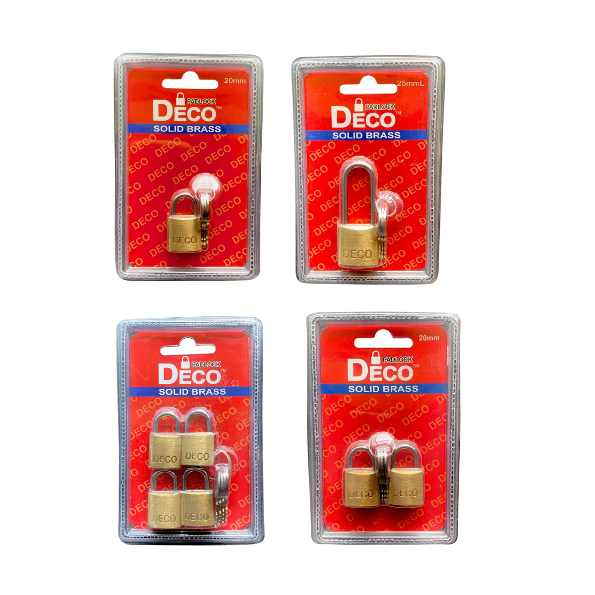 DECO PADLOCK SOLID BRASS 20MM