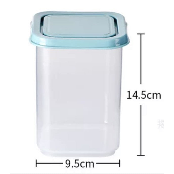 9 Pcs Set Multi-Functional High Quality Rectangle Transparent Airtight Type Airtight Dry Food Storage Containers