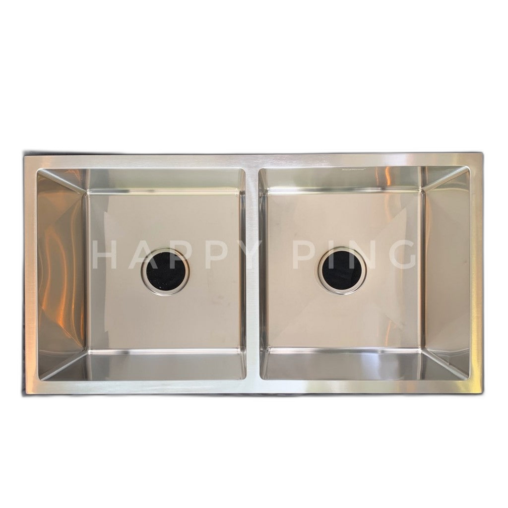 ECOYANG Handmade 860x450MM Double Sink *Included SUS304 Waste Strainer*