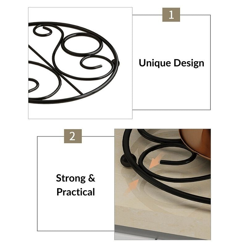 C&C Trivet Rack Heat Insulation Rack Multipurpose Hot Rack For Kitchen Potholders Round Trivet Rak Pengukus Bulat