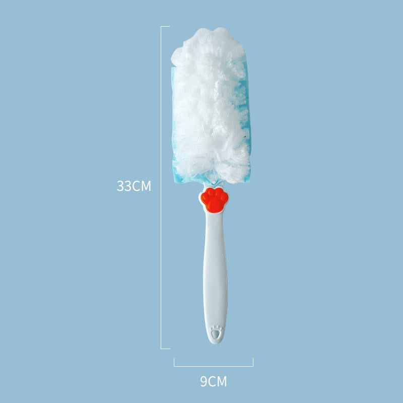 Curved Long-handle Duster Retractable Microfiber Cleaning Brush Flexible Washable Dust Cleaner pembersih habuk