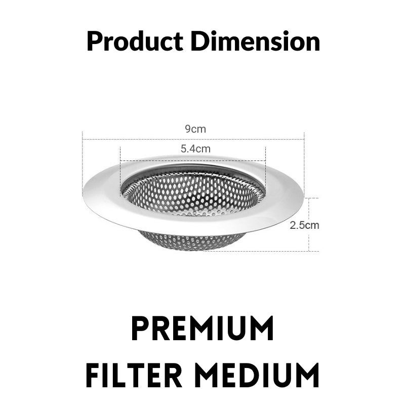 STAINLESS STEEL SINK GARBAGE STRAINER WITH HANDLE 115MM Penapis Sampah dengan pemegang