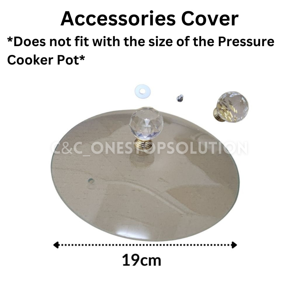 C&C Non-Stick Pressure Cooker Pot with Double-Sided Lock Super Tight Silicone Cover 8L Capacity8L