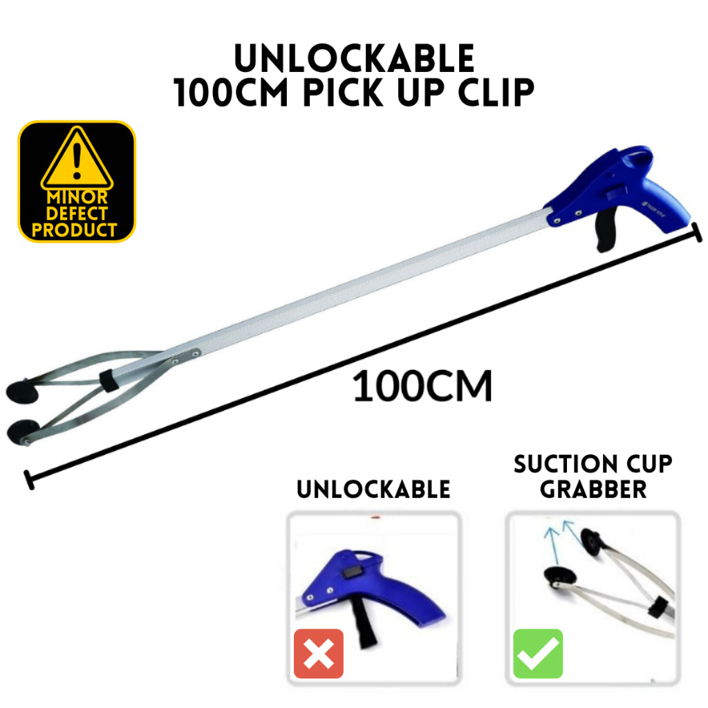 83 cm Heavy Duty Foldable Pick Up & Reaching Tool Long Handle Trash Picker Garbage Picker Strong Mobility Grip Hand