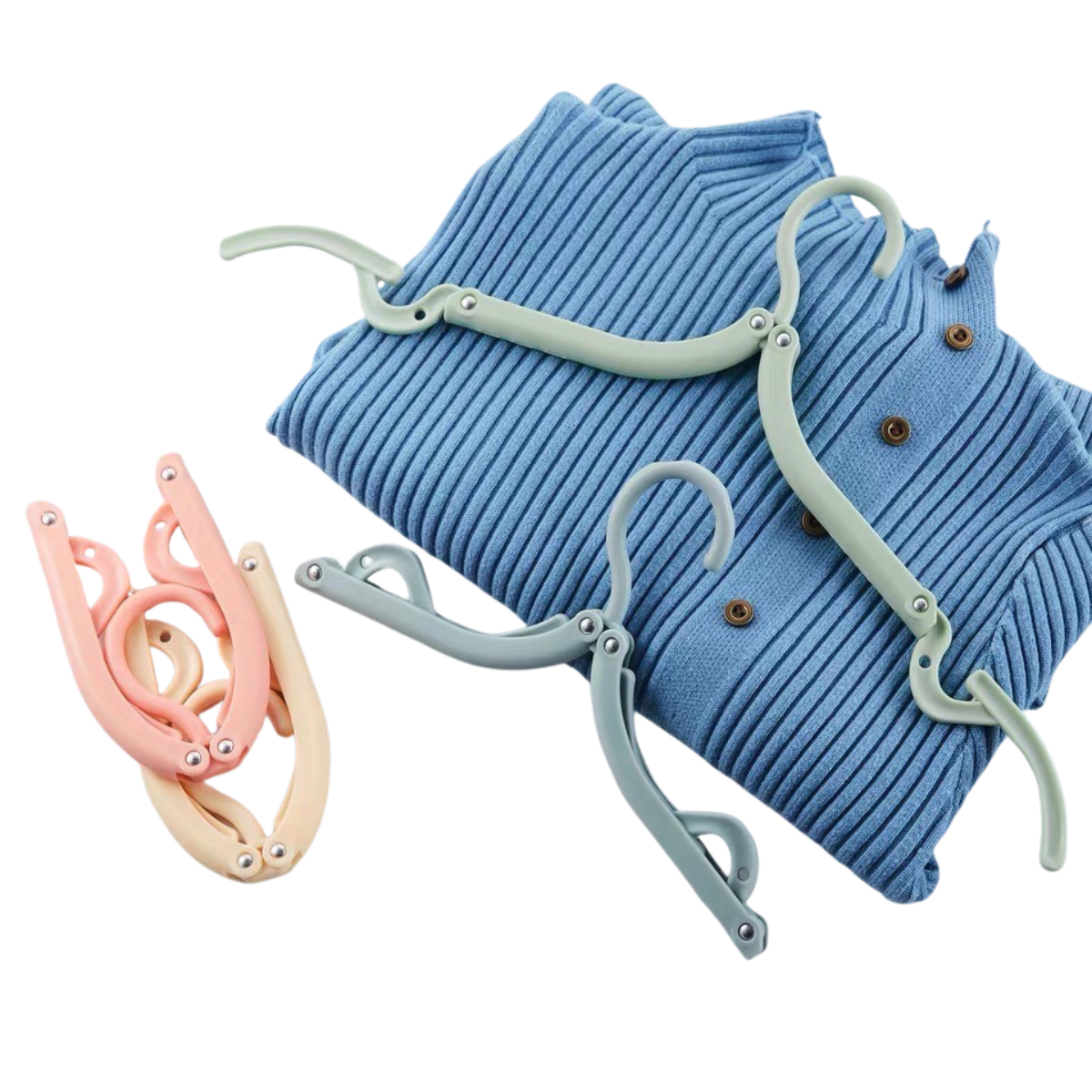 Random Colour Foldable Travel Cloth Hanger Clothes Drying Rack with Anti-Slip Design