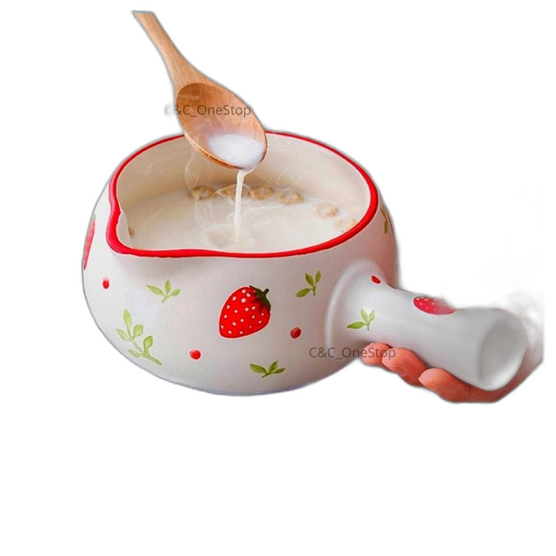 1000ml Enamel Ceramic Milk Pot Mini Stock Pots For Kitchen Cooking Porridge Soup Pot Stew Pot
