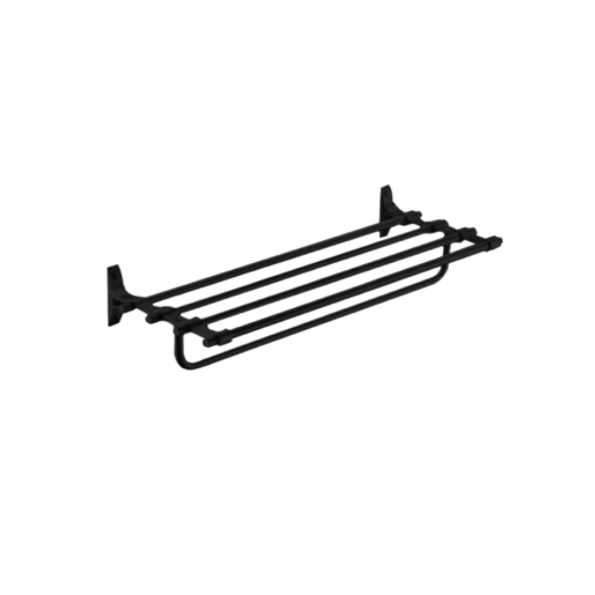 PREMIO 60CM Black Aluminum Alloy Anodizing Multilayers Towel Rack Towel Rails Towel Shelf Towel Bar