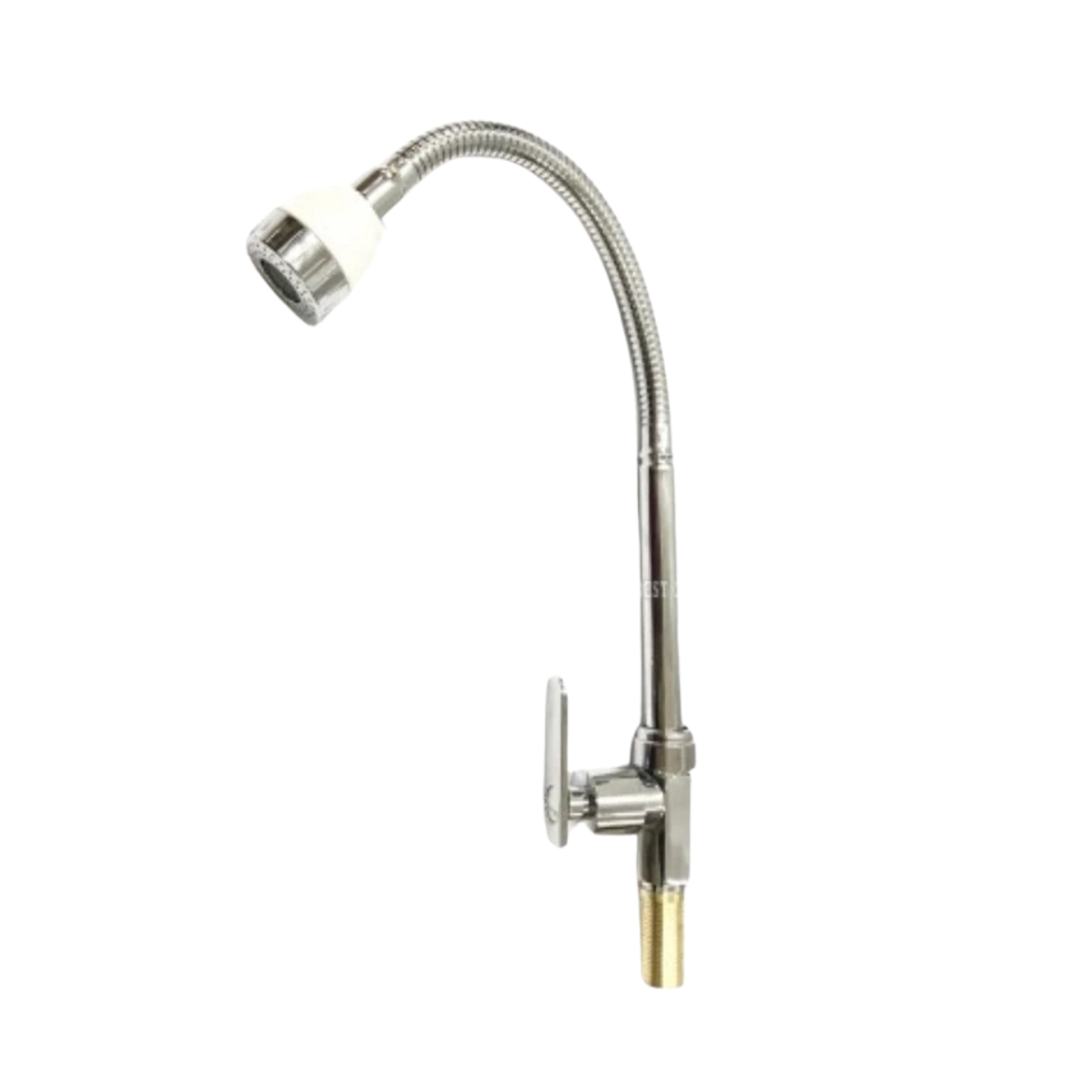Steel Kitchen Faucet Flexible 360 Swivel Pillar Mounted Sink Tap with Brass Ceramic Cartridge