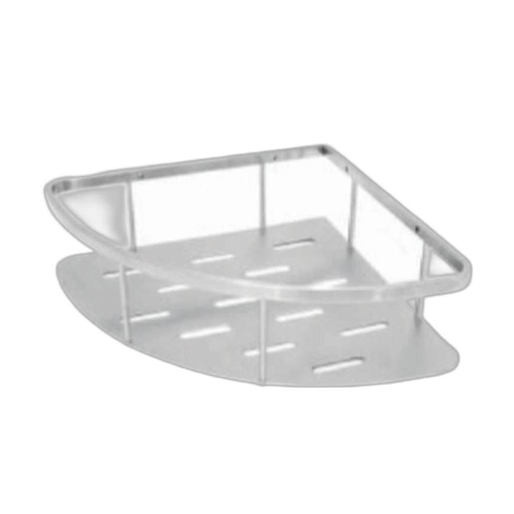 SUS 304 STAINLESS STEEL CORNER BASKET FOR SHAMPOO SOAP BATHROOM GLOSSY FINISHING