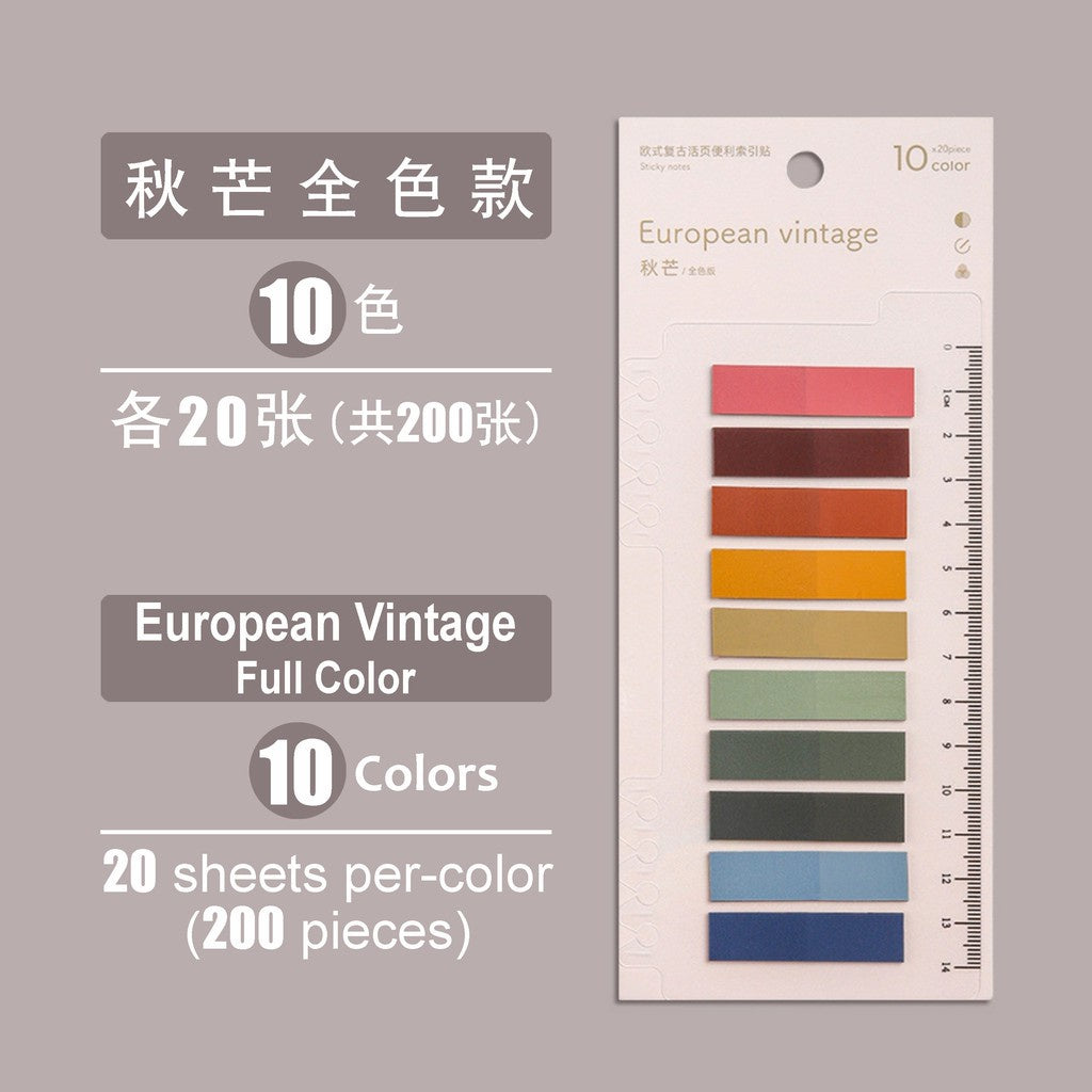 C&C Morandi Sticky Note 200pcs Colorful Memo Pad Lable Sticker Bookmarks Notepad School Office Stationery door gift