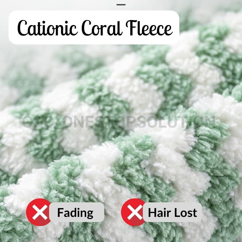 C&C Cationic Quick Drying Towel Kain Dapur Absorbent Microfibre Cloth Non-stick Oil Double-layer Dish Cloth