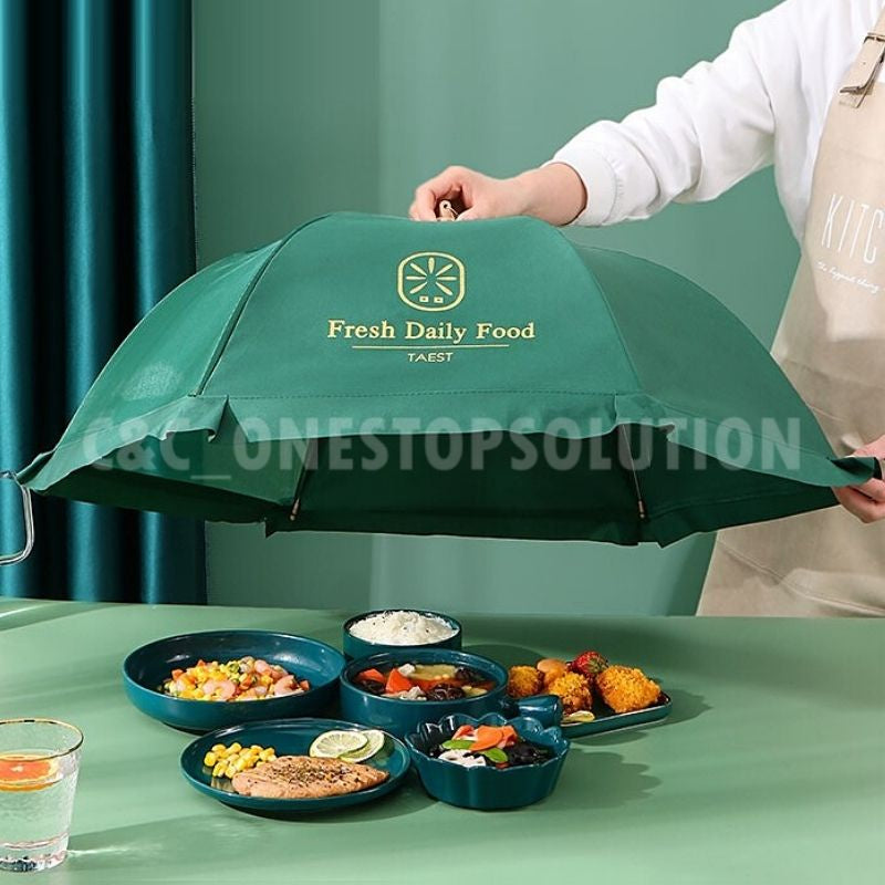 C&C Premium Food Cover Umbrella Design Mesh Tudung Saji Moden Table Dishes Cover