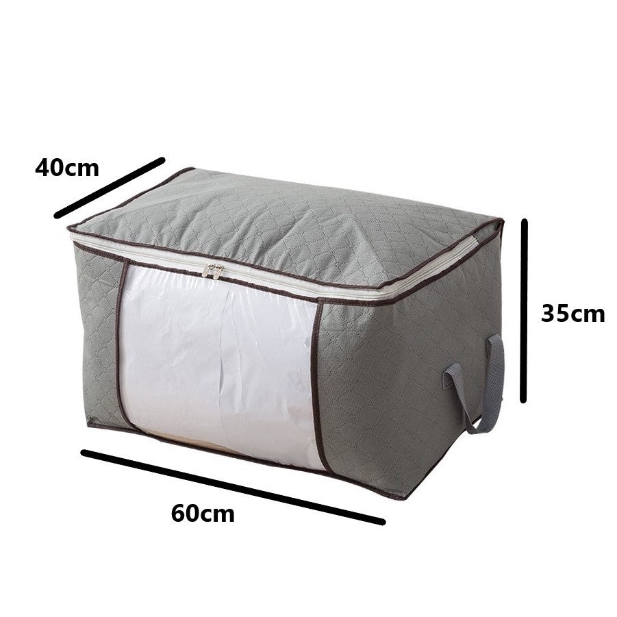 Non-Woven Large Clothes Storage Bag with Handle Waterproof Travel Bag Curtains Bag 60*35*40 Cm