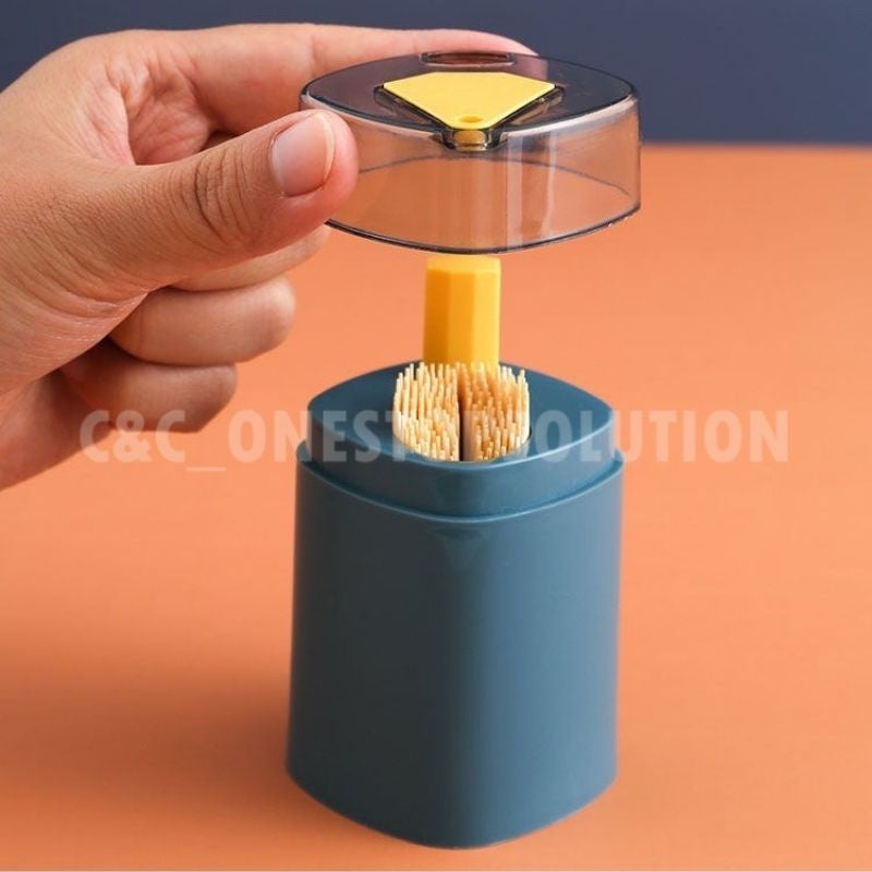 C&C Automatic Toothpick Storage Box Tooth Pick Holder Dispenser Kitchen Restaurant Clean Anti Dust Gorik Gigi
