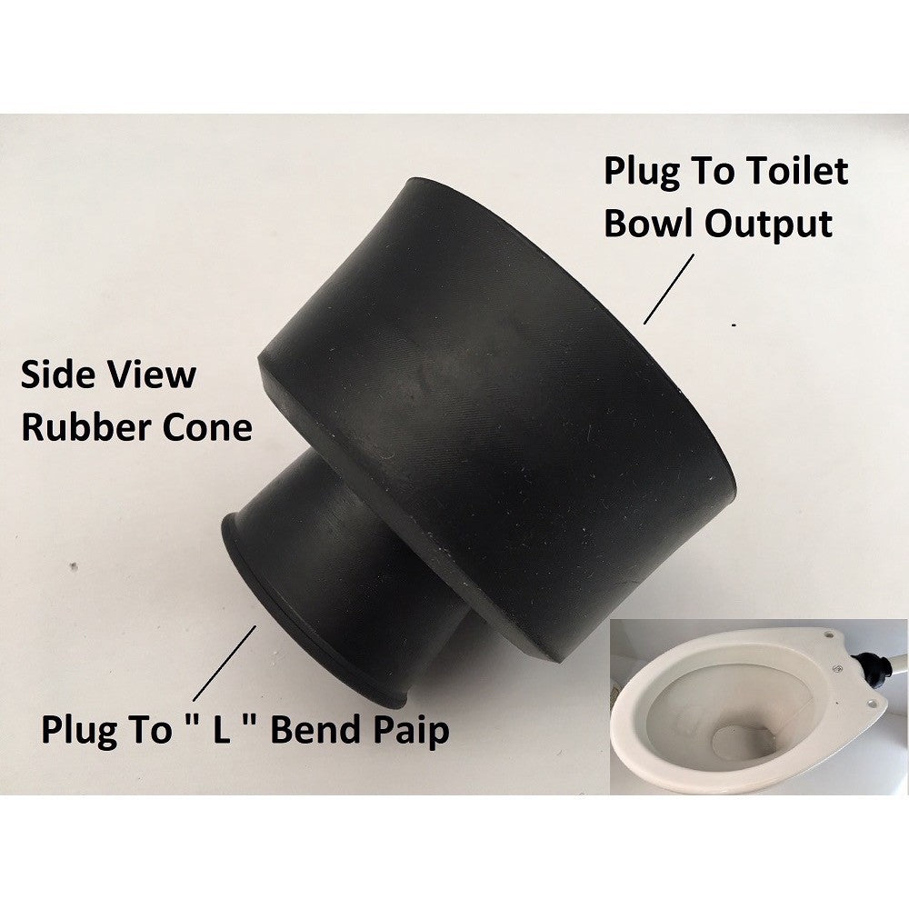 C&C Toilet WC Black Rubber Cone For Lower Level Cistern Pipe / Flush pipe rubber connector/Jamban Getah