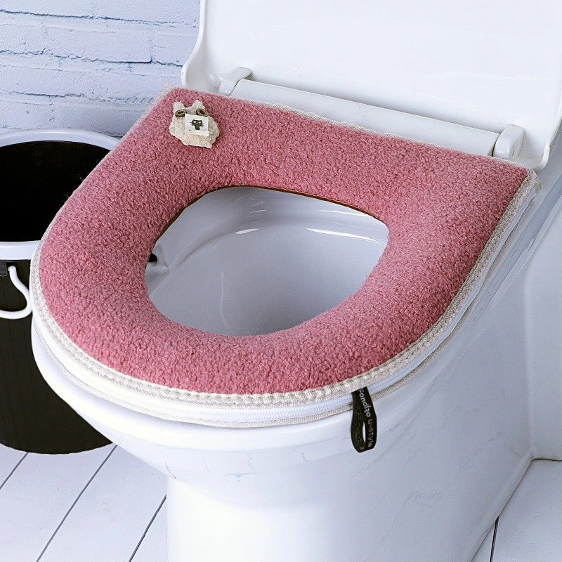 Toilet Seat Cushion Pads Soft Warmer Mat Washable Soft Warmer Mat Cover Pad Cushion Tudung Duduk Mangkuk Tandas
