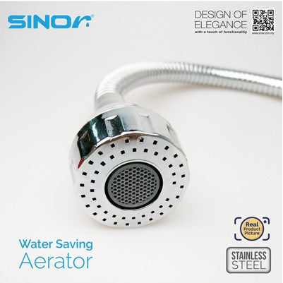 Sinor S-7123-W Kitchen Faucet Flexible Spout Arc Wall Mounted Water Sink Tap 3cm x 9cm x 27cm
