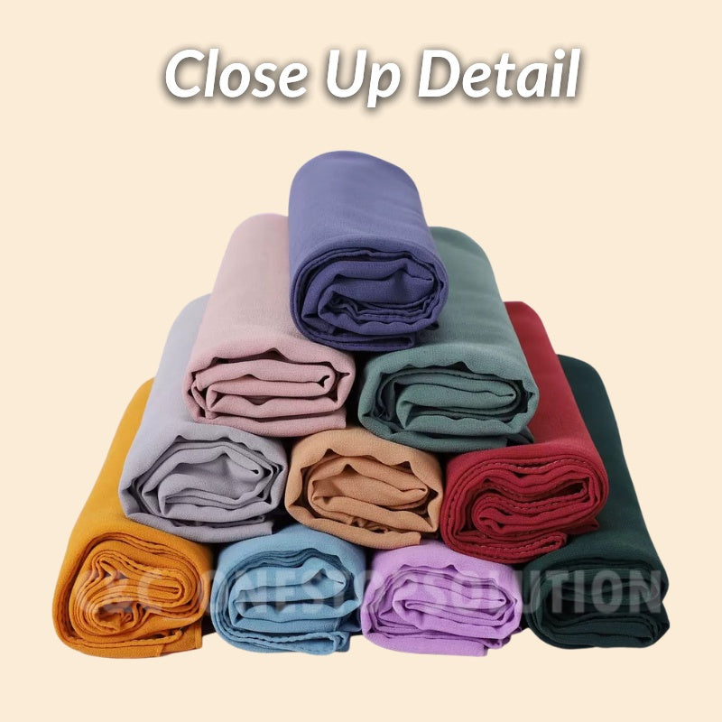 C&C Premium Shawl Eyelash Chiffon High Quality Heavy Chiffon Eyelash Chiffon Crepe Eyelash Shawl Borong Murah Tudung