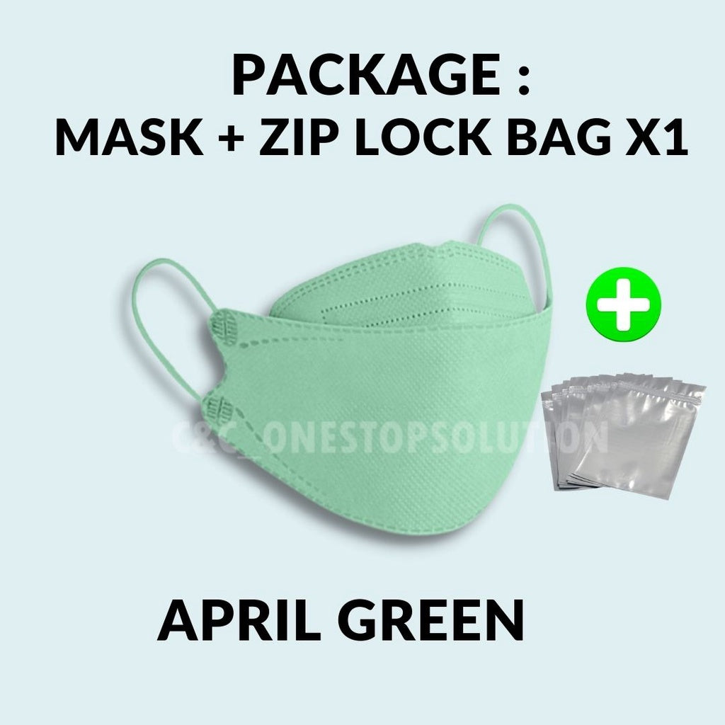 C&C PREMIUM Adult KF94 4Ply Face Mask Earloop Fish Mask Disposable Protective Anti Dust Fine Dust Black Mask 3D Mask