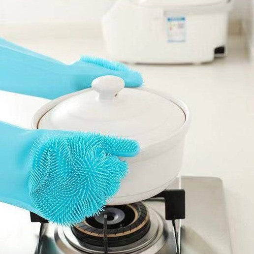 Multifunction Silicone Cleaning Gloves Magic Silicone Dish Washing Gloves