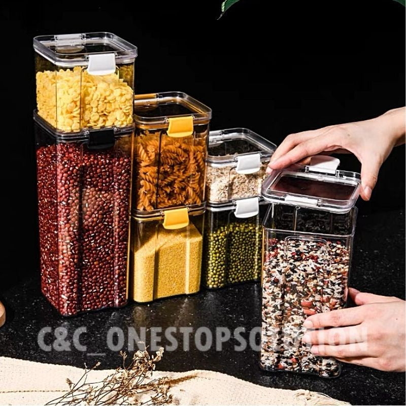 3Colors C&C Bekas Rempah Spice Box Sealed Container Refrigerator Fridge Kitchen Storage Box Bekas Kedap Udara