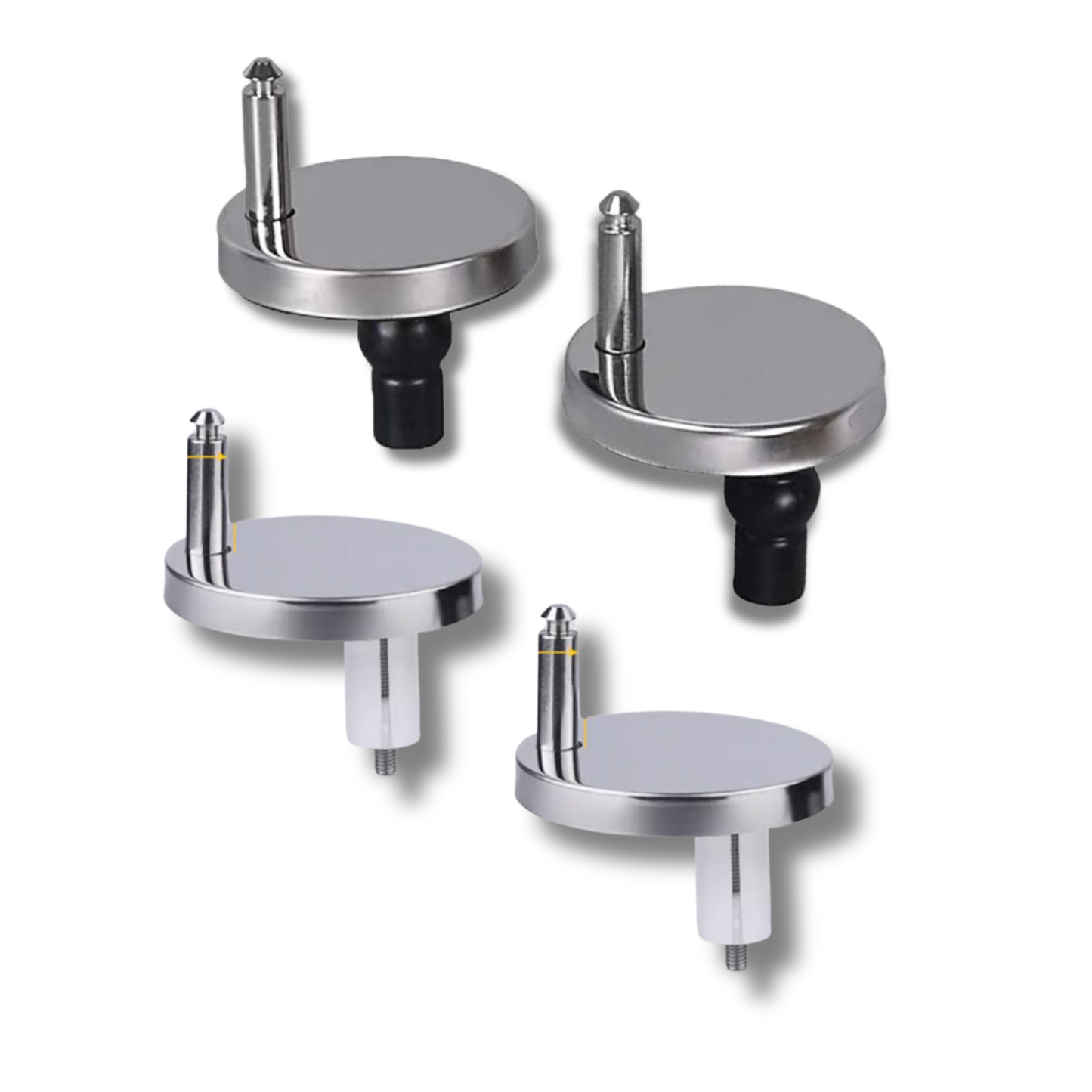 1 Set Spare Part SUS304 Toilet Seat Hinge Attachment Set Stainless Steel Toilet Seat Cover Hinge Quick Releas