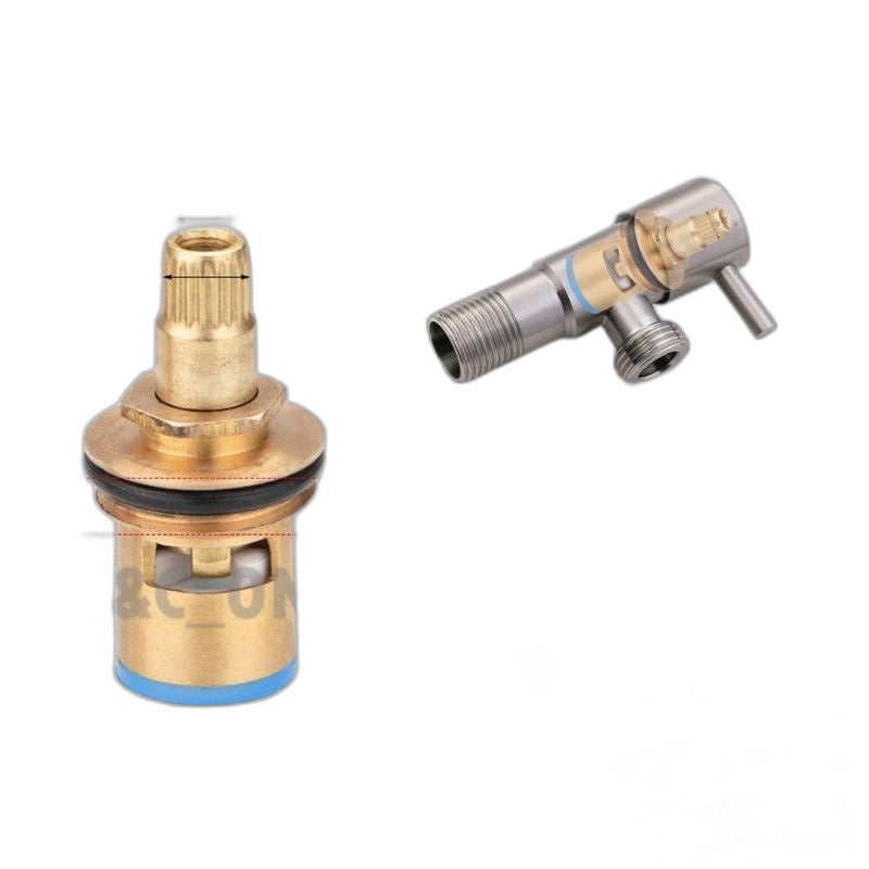 1/2 Inches Basin Valve Replacement Brass Cartridge Water Tap Kitchen Faucet Sink Tap Basin Tap Quarter Turn Angle Valve
