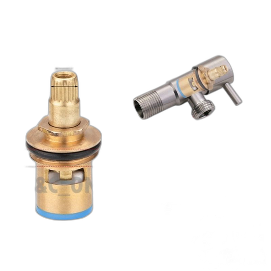 1/2 Inches Basin Valve Replacement Brass Cartridge Water Tap Kitchen Faucet Sink Tap Basin Tap Quarter Turn Angle Valve