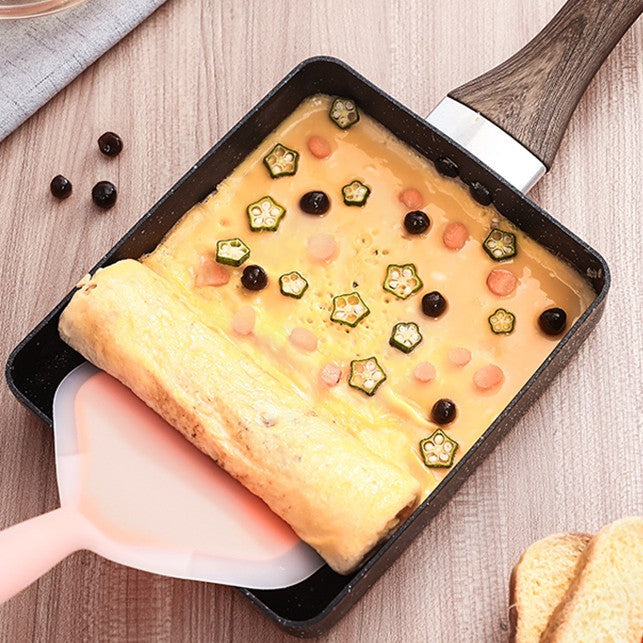 Kitchen Japanese-style Jade Burned Square Mini Non-stick Pan Thick Egg Burning Maifan Stone Small Frying Pan Fried Egg