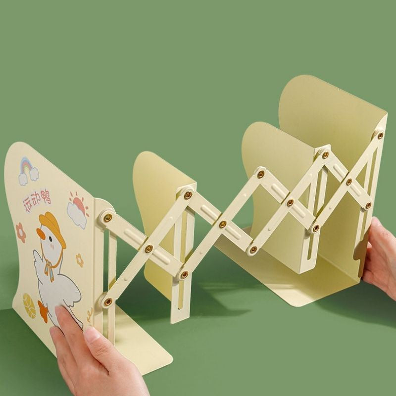 C&C Expandable Book Stand Bookend Book Holder Shelf Rack Adjustable Bookends Retractable Storage Meja Pendirian Buku