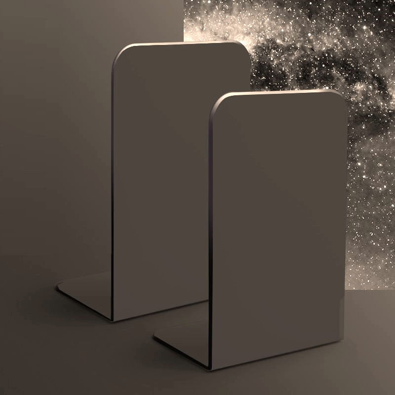 C&C 2 pcs Metal Book Stand Bookend Book Shelf Bentuk L School Stationery Office Rak Buku Pemegang buku pendirian logam