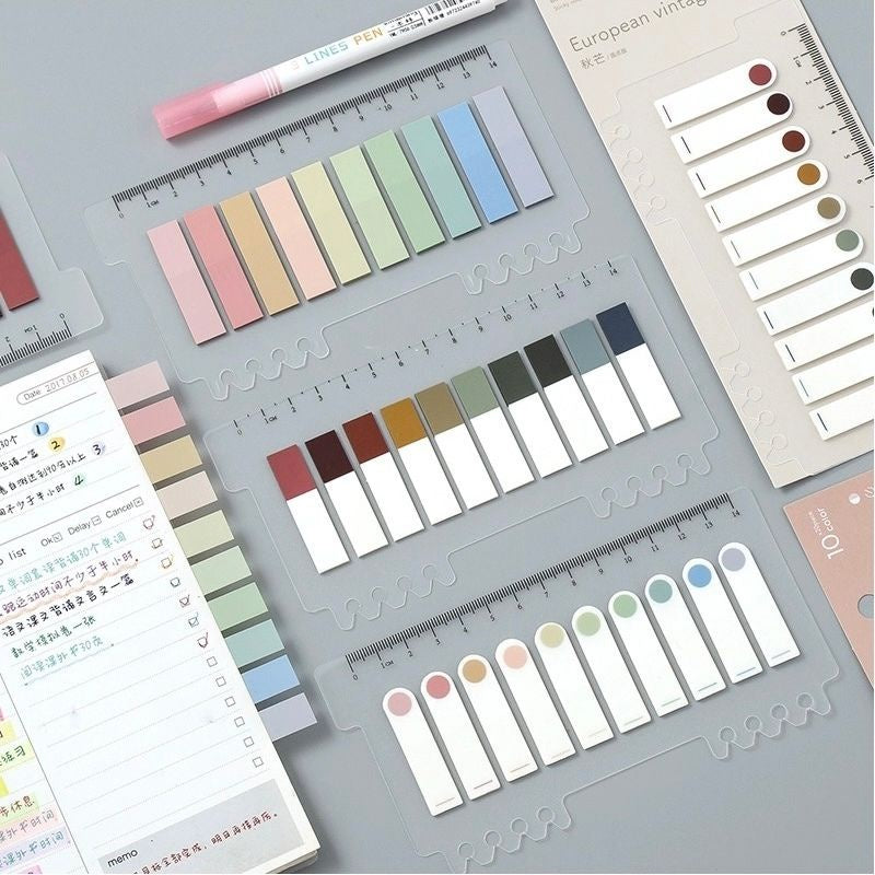 C&C Morandi Sticky Note 200pcs Colorful Memo Pad Lable Sticker Bookmarks Notepad School Office Stationery door gift