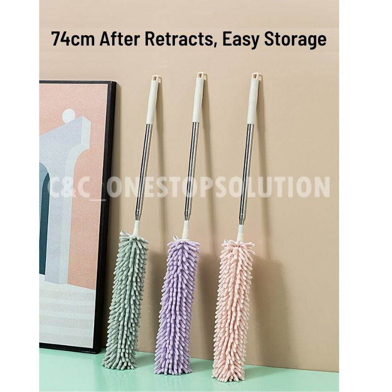 C&C 250cm Long Microfiber Duster Nordic Extendable Duster Retractable Microfiber Cleaning Brush Flexible Washable