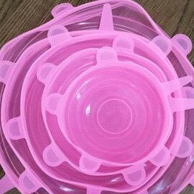 6Pcs/Set Silicone Stretch Lids Reusable Airtight Food Wrap Covers