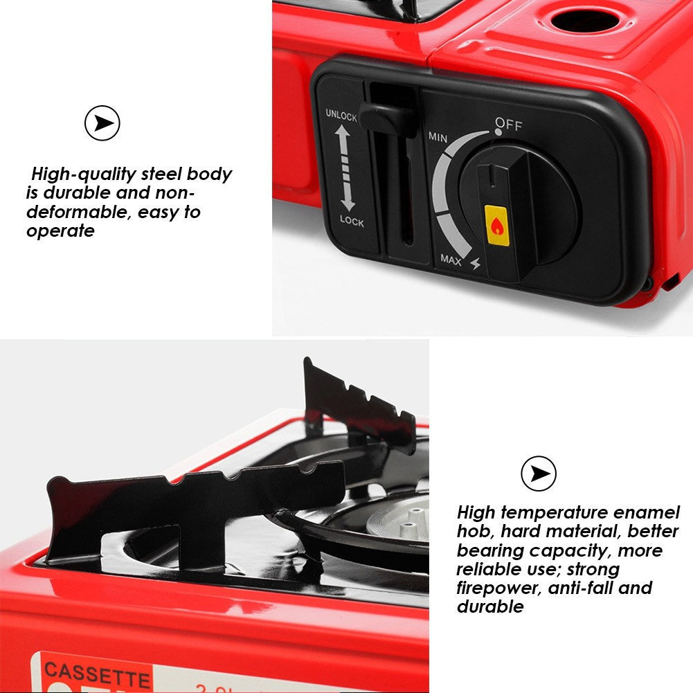 Portable Steamboat Gas Stove Cooker Stove Portable Butane Gas Burner with Carrying Case For Steamboat Picnic Camping