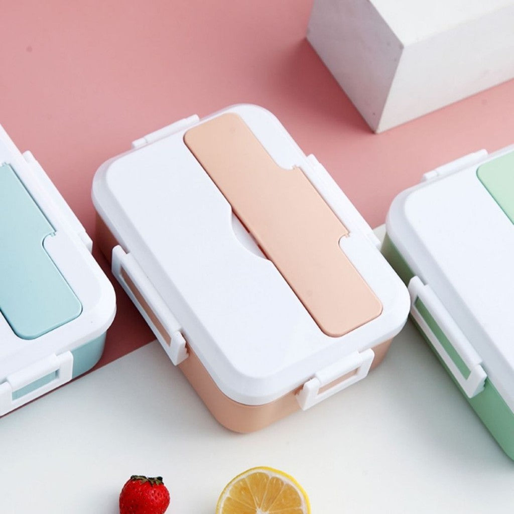 compartment 1200ml Lunch Box With Spoon And Chopsticks BPA Free Microwave Safe Lunch Box Leak