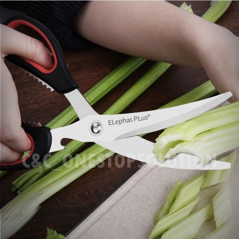 C&C BBQ Scissors Curve Shears Kitchen Scissors Multifunction Heavy Duty Scissors Gunting Dapur