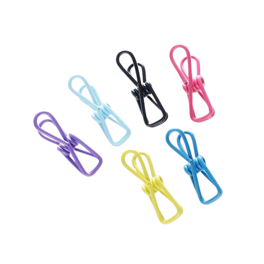 20's Stainless Steel Colourful Clips Cloth Sock Washing Laundry Clothespin Peg Clip